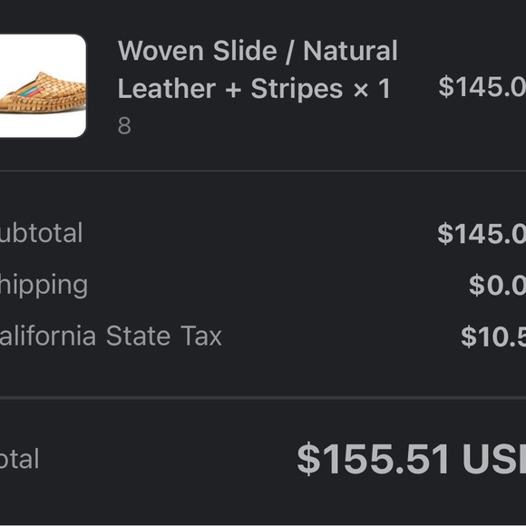 mohinders Woven Slide in Natural + Stripes - Picture 9 of 9